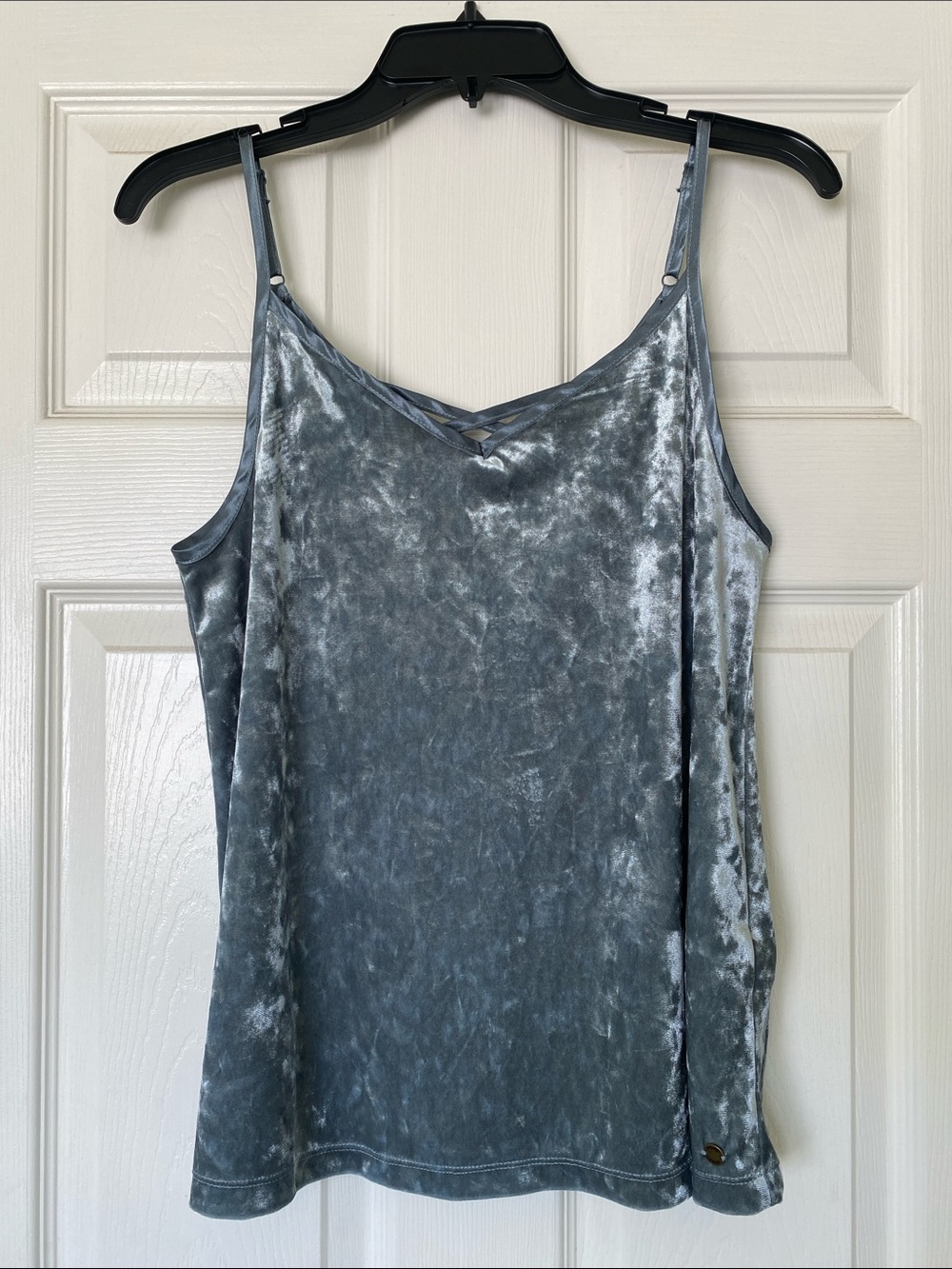 Roxy Crushed Velvet Blue Cami Top
